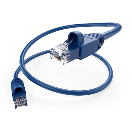 10Ft Blue Cat6A 10 Gigabit Patch Cable, Utp, Snagless